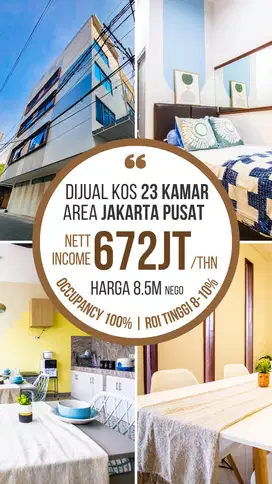 Siap Huni Kost Exclusive Baru Vince Residence Jakarta Pusat