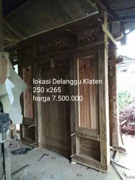 Pintu jati jendela jati ukir