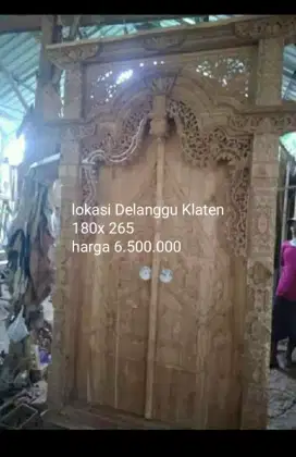 Pintu jendela kusen gebyok ukir