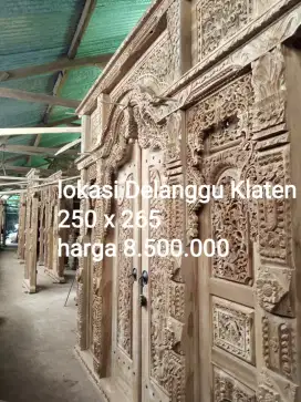 Pintu kayu jati gebyok jendela kusen