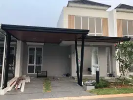 Kanopi minimalis atap alderon single layer + plafon pvc