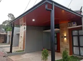 Kanopi minimalis atap alderon single layer plafon pvc