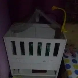 Jual Box Bayi Kayu Warna Putih PRELOVED