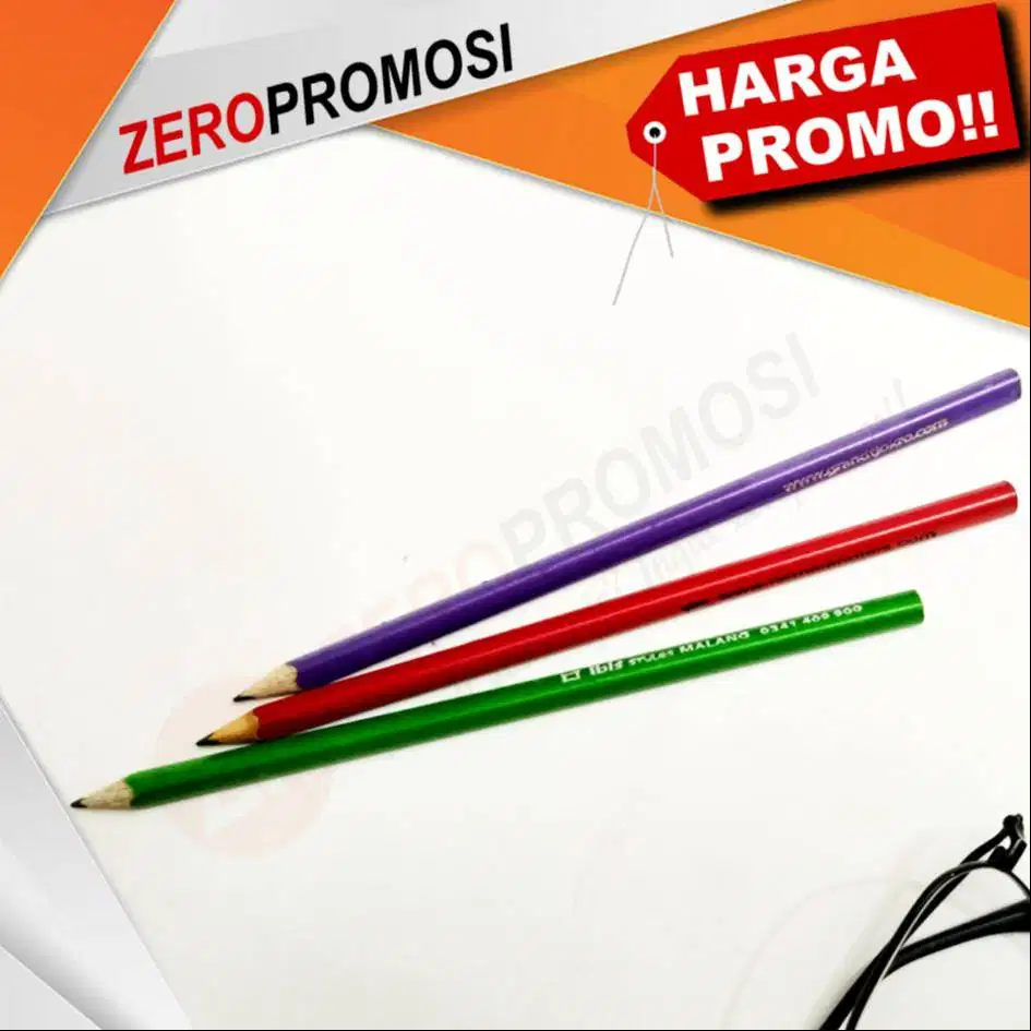 Jual Souvenir Pensil Murah & Terbaik Model Segitiga Warna