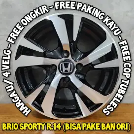 VELG BRIO SPORTY R.14 Plug n Play All Brio dan Bisa Pake Ban Orinya