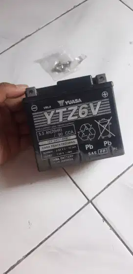 Aki motor yuasa YTZ6V Ori copotan vario