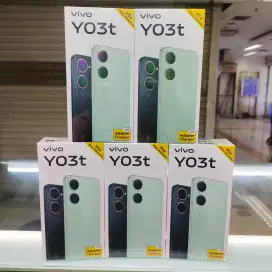 Vivo Y03T ram 4gb+4gb/64gb baru garansi resmi harga Promo terbaik