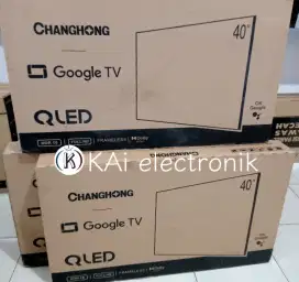 QLED TV 40 INCH CHANGHONG NEW GOOGLE TV GARANSI RESMI 3 TAHUN