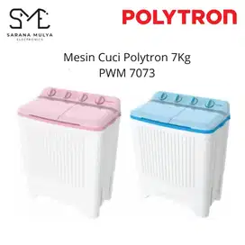 Polytron PWM 7073 - Mesin Cuci 2 Tabung 7kg - Giant Series