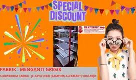 Gondola rak supermarket  minimarket toko promo diskon