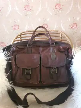 FOSSIL MESSENGER  BROWN LEATHER