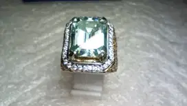 Cincin Permata Green Moissanite 8.41 Ct Excelent Bermemo