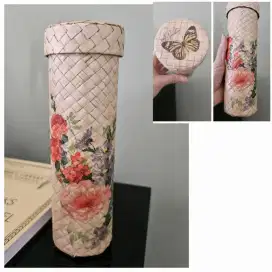 Tempat pensil anyam decoupage handmade