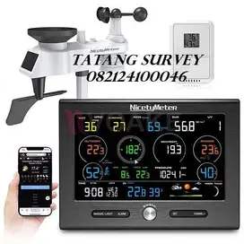 Wireless Weather Station Curah Hujan, Radiasi UV, Dew Point, Sunlight,