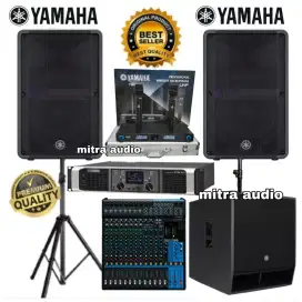 Paket sound system speaker pasif Yamaha 15inc+mixer Yamaha 16ch ori