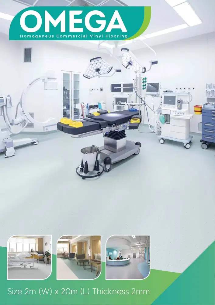 Lantai Vinyl Roll Omega Tebal 2mm/Vinyl Roll Meteran/Harga Per-METER