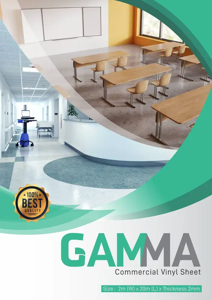 Lantai Vinyl Roll Gamma Tebal 2mm/Vinyl Roll Meteran/Harga Per-METER