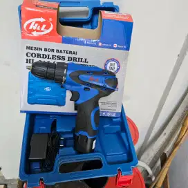 Mesin bor kayu besi baterai cordless drill box HNL HL promo