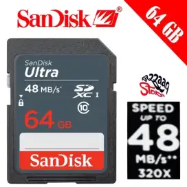 Memori Kamera SD Card Sandisk 48mb/s Garansi resmi