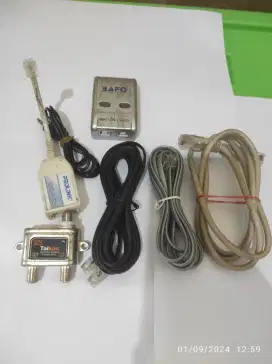 Dijual kabel telpon spliter, kabel lan,pembagi lan printer masih bagus