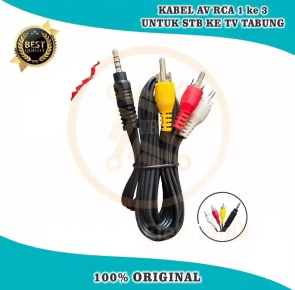 Kabel RCA Audio Video 3.5mm 1 ke 3