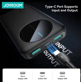 Jual Powerbank Joyroom warna Hitam.