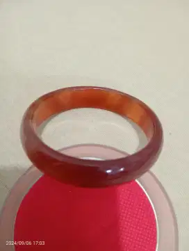 Gelang giok red orange manao asli china no box no sertifikat bawa lgs