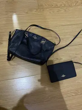Coach sling bag dompet kelsey 1 set