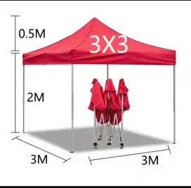 Tenda lipat premium ukuran 3m×3m