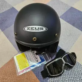 Helm Zeus ZS 385C Black doff bonus goggle