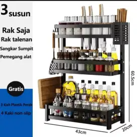 Rak Bumbu Dapur Stainless Steel