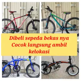 Cari & di belli sepeda bekas yg mau mau dijual  siap beli sepeda nya