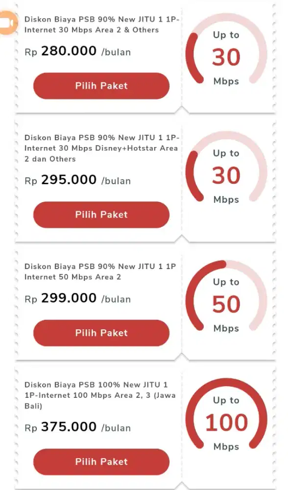 Regitrasi Indihome Area nasional