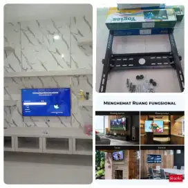 Bracket tv led lcd terima jasa psang