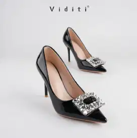 Heels Hitam Cantik | Heels Kantor | Heels Kerja | Pantofel Wanita