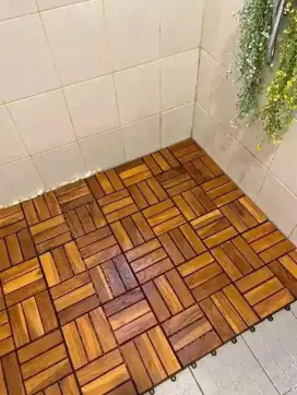 terima pemasangan decking kayu untuk lantai bongkar pasang