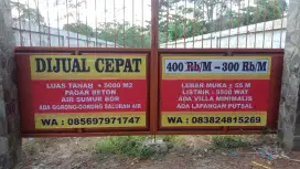 Pasti Menguntungkan Jual Cepat BU Tanah 5000+ Villa + Lapangan Futsal