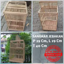 SANGKAR JEBAKAN BURUNG DARI BAMBU