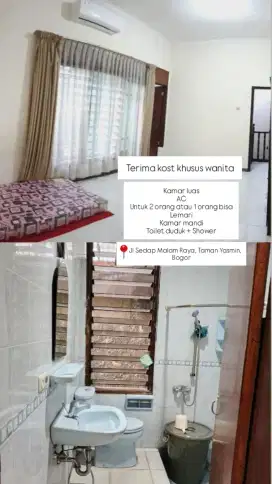 Kost Khusus Wanita, Taman Yasmin, Bogor