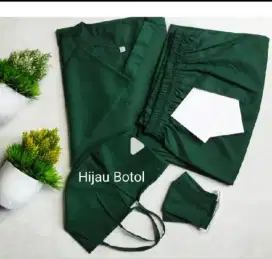 Baju keperawatan warna hijau botol ukuran XL harga original 150 ribu