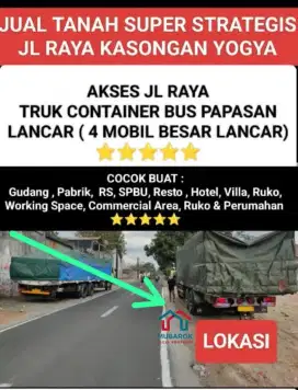 Tanah Murah Strategis zona industri di Kasongan, cocok gudang, resto
