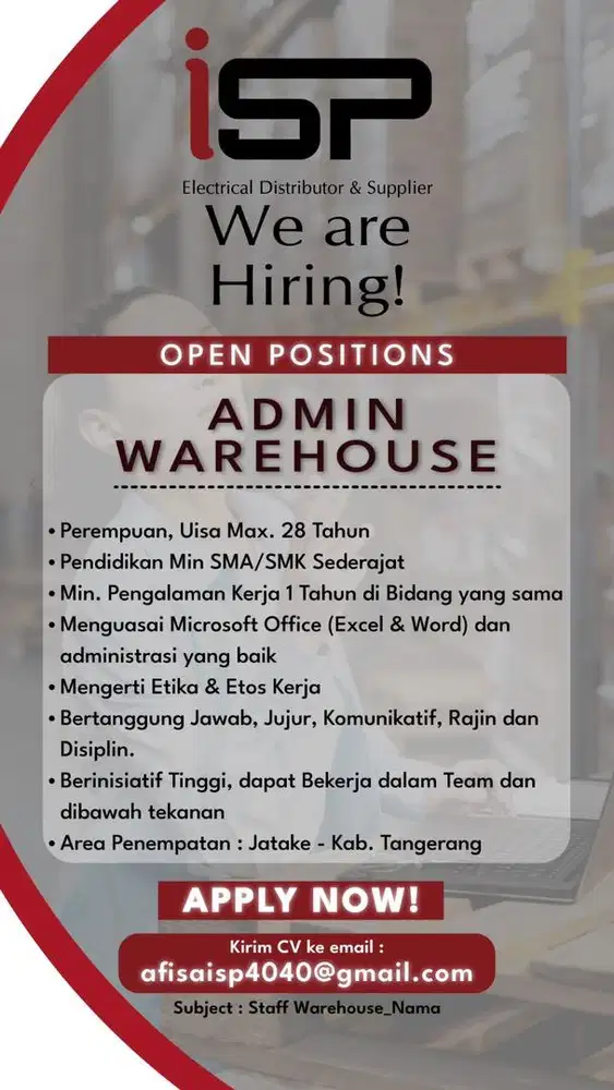 Administrasi dan Staff Warehouse