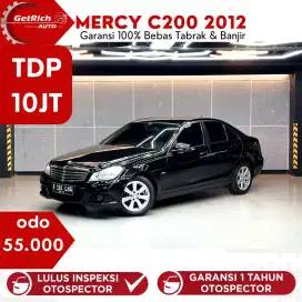 Low Km 50Rb!!!  Mercedes-Benz C200  2012 Hitam  Super Mulus