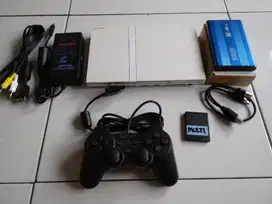 PS 2 Slim White Putih Langka Plus Hardis External 60gb Fullgame 1 Stik