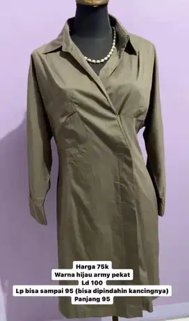 Dress Hijau Army pekat