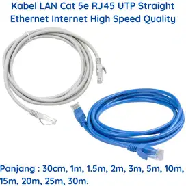 Kabel LAN Cat 5e RJ45 Straight UTP 4 Pair Cat5e Wifi Internet Ethernet