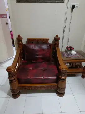 Dijual satu set kursi jati