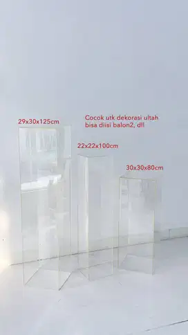 JUAL CEPAT!! Kotak Akrilik Tinggi dekorasi