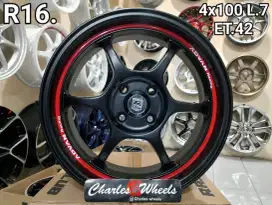 velg baru advan RG1 Hitam R16