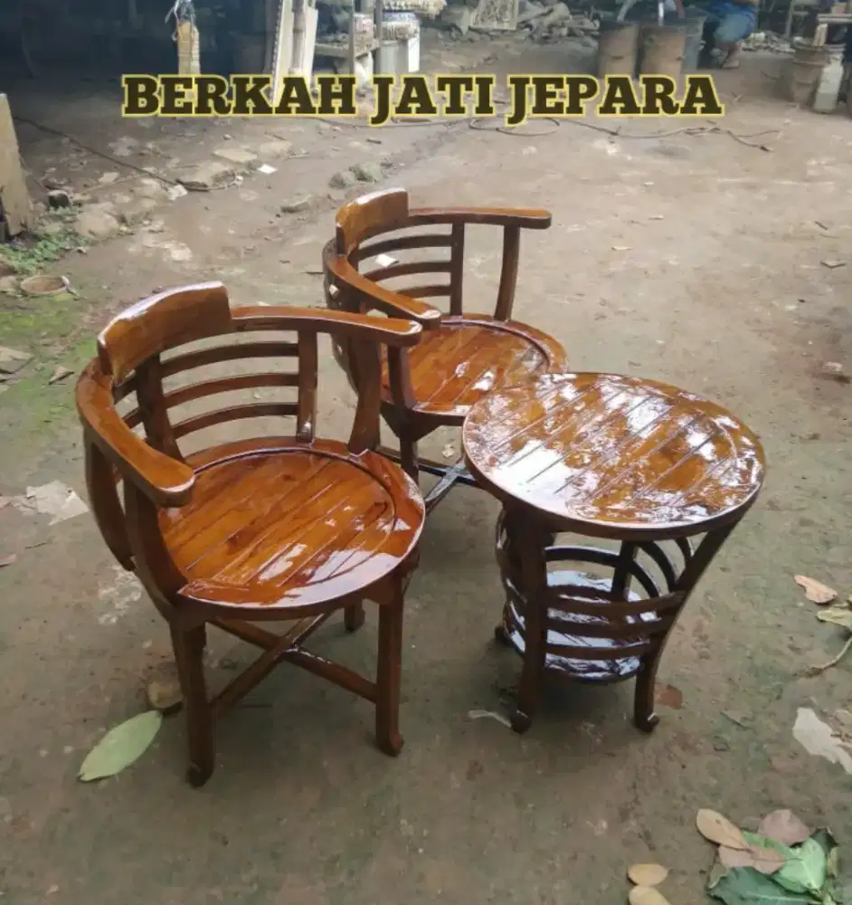 ready siap kirim kursi teras kayu jati asli